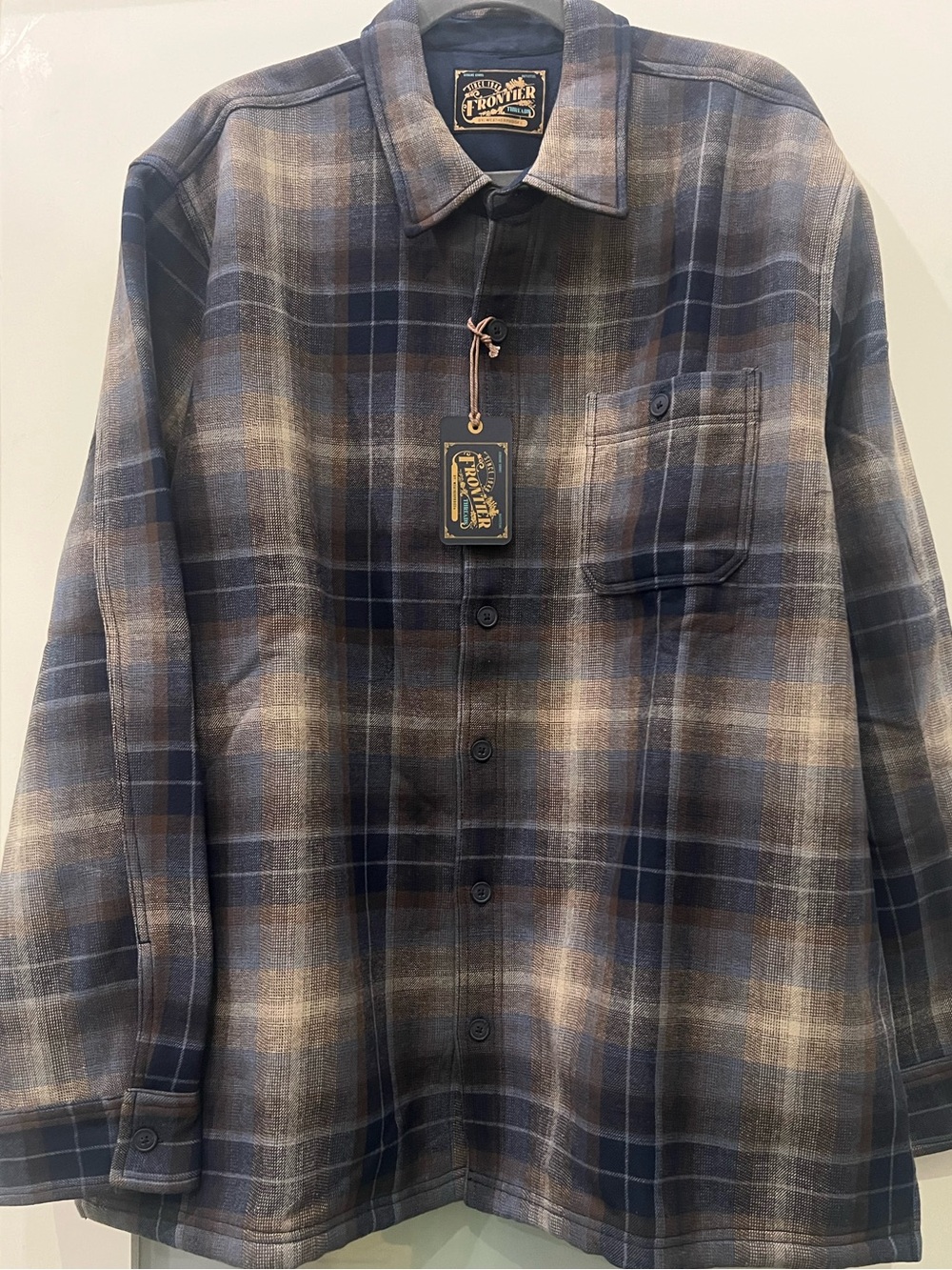 BRAND NEW Frontier Supply Co Shirt Jacket Mens  Plaid Jacket Shirt Size XXL